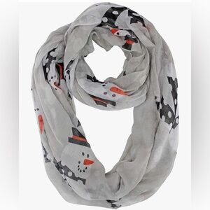 Happy Snowman Infinity Scarf